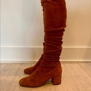 Maje Fuisy suede over-the-knee boots